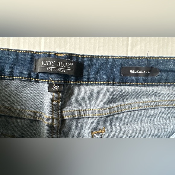 Judy Blue Relaxed Fit Straight Leg Jeans Women 31 Dark Blue Stretch JB82103 - Picture 3 of 10